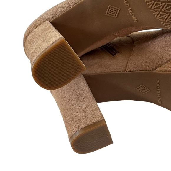 NWT Donald Pliner Labell Suede Platform Chunky Boot Tan Size 10 - Picture 12 of 15